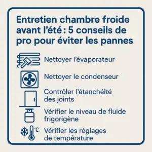 Entretien chambre froide avant l’été