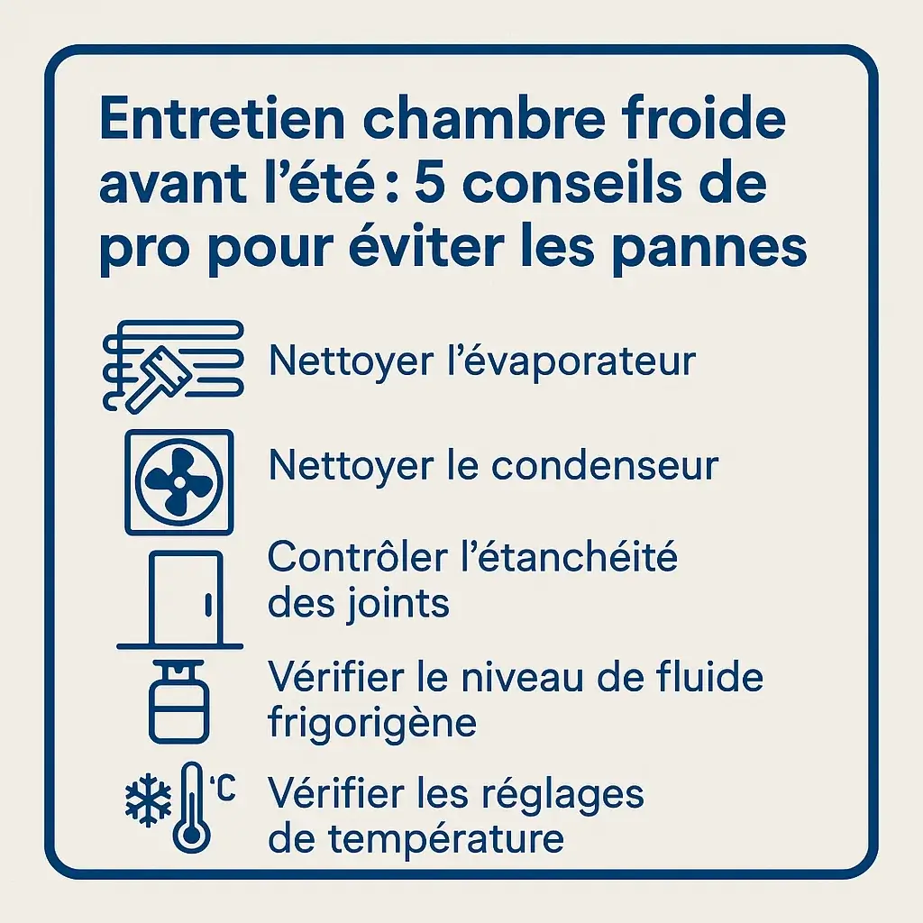 Entretien chambre froide avant l’été